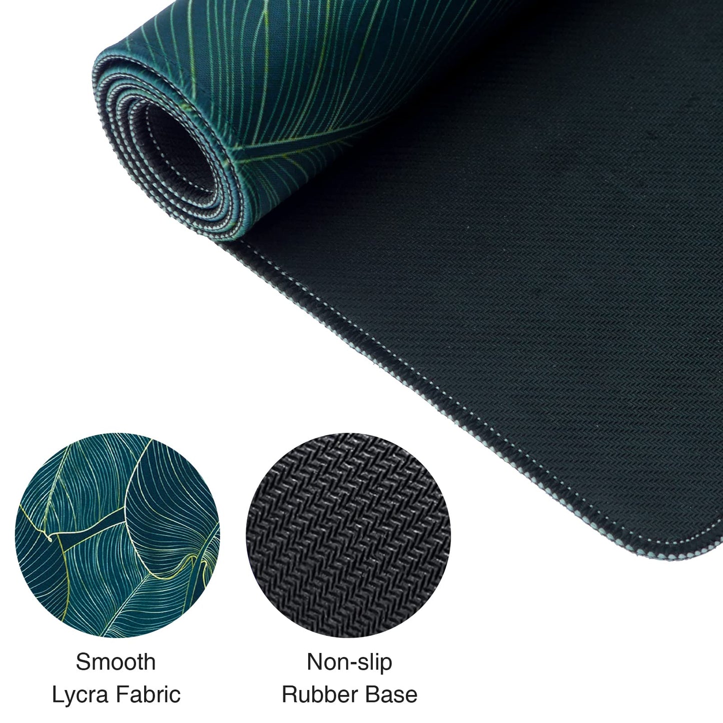 Armanlens Extended Desk Pad, Durable and Washable (800x300mm) - Lotus Leaf Design, Non-Slip Rubber Base, Large Mouse Pad for Office and Gaming