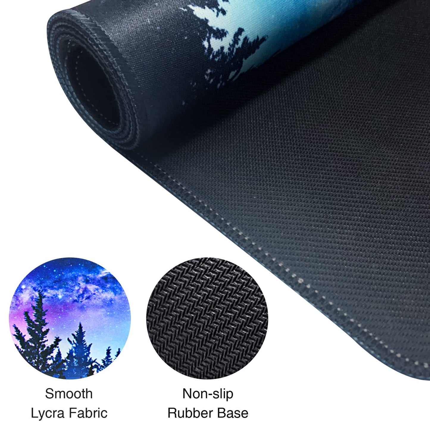 Large Mouse Pad for Office & Gaming (800x300x3mm) with Non-Slip Rubber Base and Stitched Edges – Aurora Design