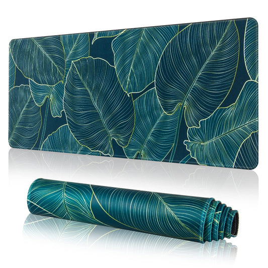 Armanlens Extended Desk Pad, Durable and Washable (800x300mm) - Lotus Leaf Design, Non-Slip Rubber Base, Large Mouse Pad for Office and Gaming